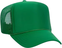 OTTO 39-165 5 Panel Foam High Crown Mesh Back Trucker Snapback Cap - Kelly - Kelly / One Size Fits Most