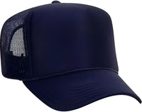 OTTO 39-165 5 Panel Foam High Crown Mesh Back Trucker Snapback Cap - Navy - Navy / One Size Fits Most