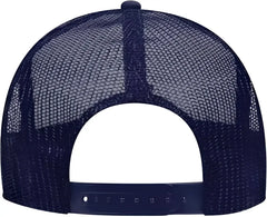 OTTO 39-165 5 Panel Foam High Crown Mesh Back Trucker Snapback Cap - Navy Gold Navy - Navy Gold / One Size Fits Most