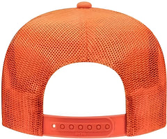 OTTO 39-165 5 Panel Foam High Crown Mesh Back Trucker Snapback Cap - Orange - Orange / One Size Fits Most