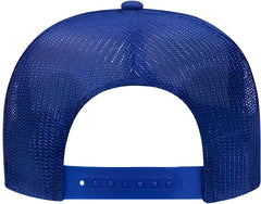 OTTO 39 165 5 Panel Foam High Crown Mesh Back Trucker Snapback Cap Royal Royal / One Size Fits Most