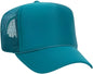 OTTO 39-165 5 Panel Foam High Crown Mesh Back Trucker Snapback Cap - Turquoise - Turquoise / One Size Fits Most