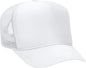 OTTO 39 165 5 Panel Foam High Crown Mesh Back Trucker Snapback Cap White White / One Size Fits Most