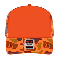 OTTO 39-165 5 Panel High Crown Mesh Back Trucker Cap - 009CPA - 009CPA / 6 1/2’’ - 7 5/8’’