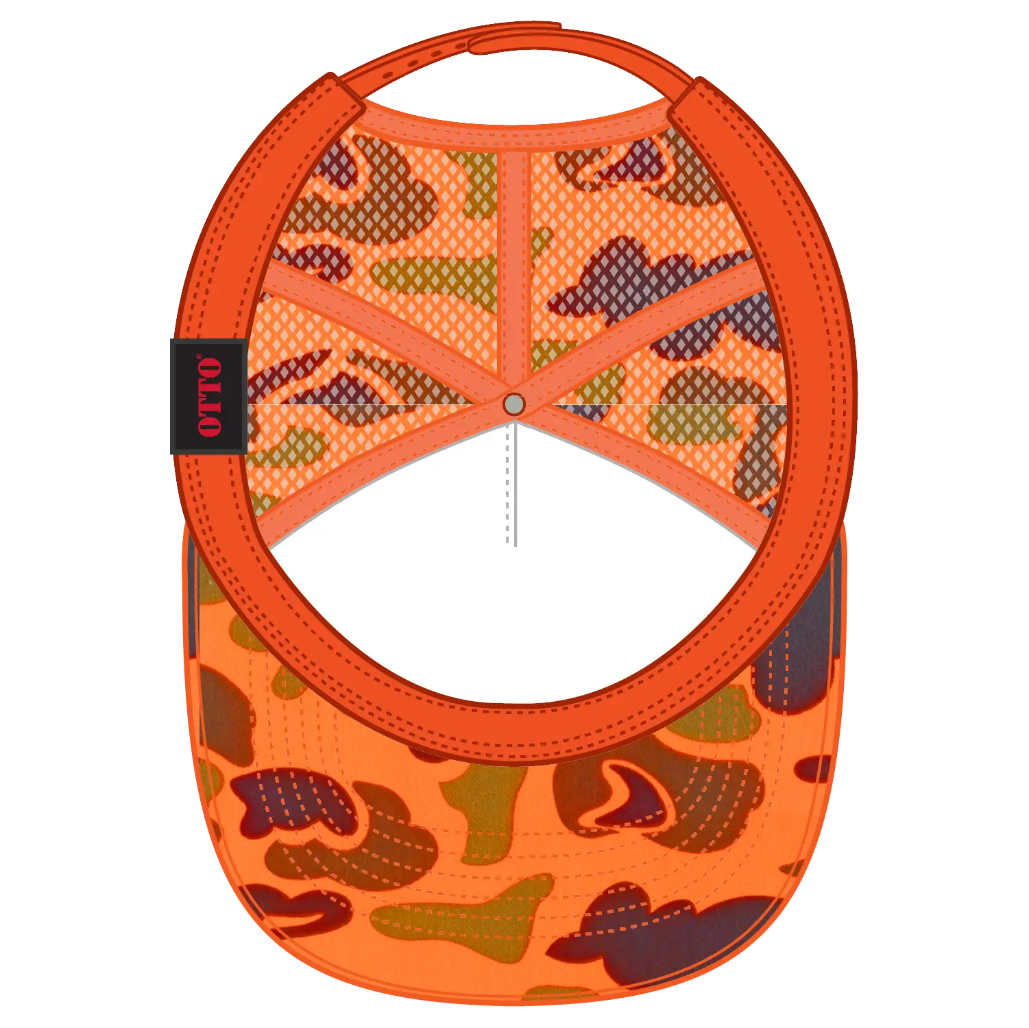 OTTO 39-165 5 Panel High Crown Mesh Back Trucker Cap - 009CPA - 009CPA / 6 1/2’’ - 7 5/8’’