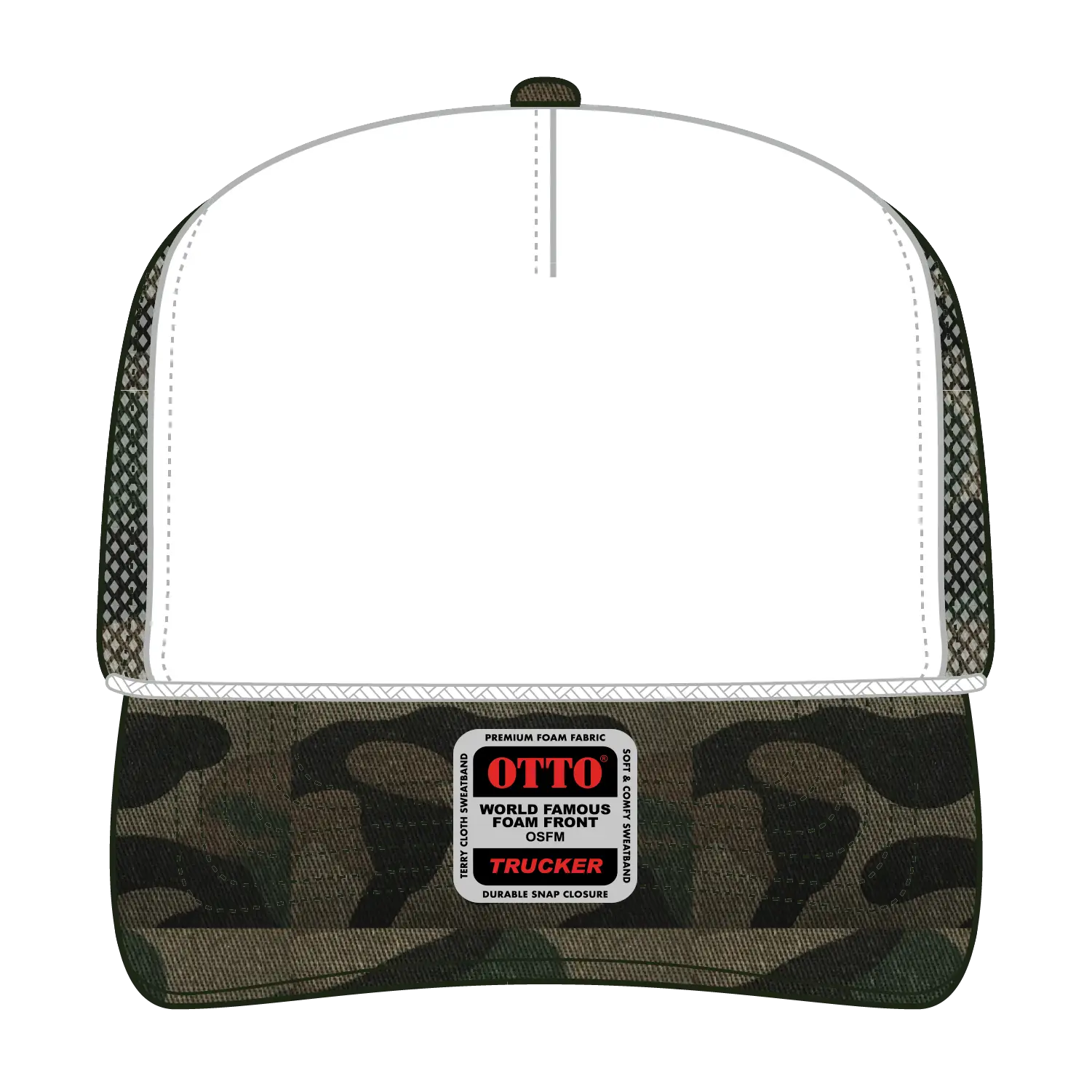 OTTO 39-165 5 Panel High Crown Mesh Back Trucker Cap - 016CPB - 016CPB / 6 1/2’’ - 7 5/8’’
