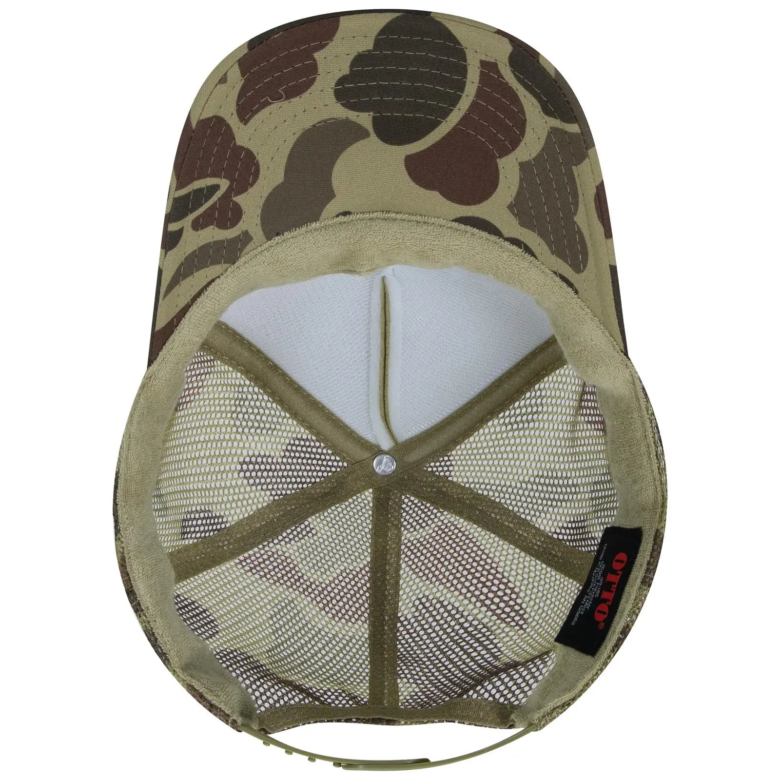 OTTO 39-165 5 Panel High Crown Mesh Back Trucker Cap - 018CPA - 018CPA / 6 1/2’’ - 7 5/8’’