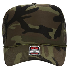 OTTO 39-165 5 Panel High Crown Mesh Back Trucker Cap - 0703CPB - 0703CPB / 6 1/2’’ - 7 5/8’’