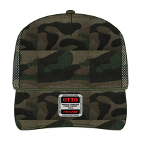 OTTO 39-165 5 Panel High Crown Mesh Back Trucker Cap - 0703CPB - 0703CPB / 6 1/2’’ - 7 5/8’’