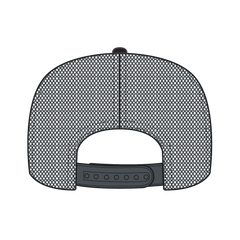 OTTO 39-165 5 Panel High Crown Mesh Back Trucker Cap - Blk/Ch.Gry/Ch.Gry - Blk/Ch.Gry/Ch.Gry / 6 1/2’’ - 7 5/8’’