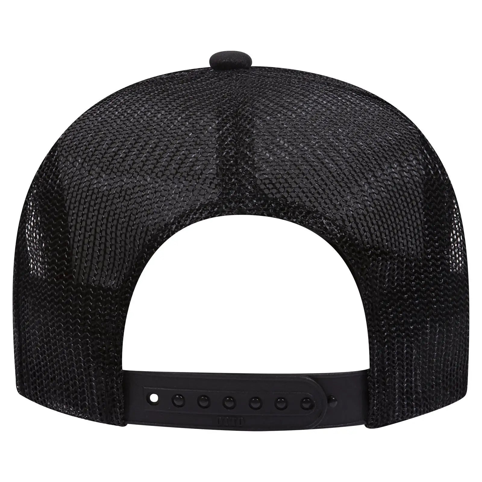 OTTO 39-165 5 Panel High Crown Mesh Back Trucker Cap - Blk/Gld - Blk/Gld / 6 1/2’’ - 7 5/8’’