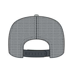 OTTO 39-165 5 Panel High Crown Mesh Back Trucker Cap - Blk/Gry/Ch.Gry - Blk/Gry/Ch.Gry / 6 1/2’’ - 7 5/8’’