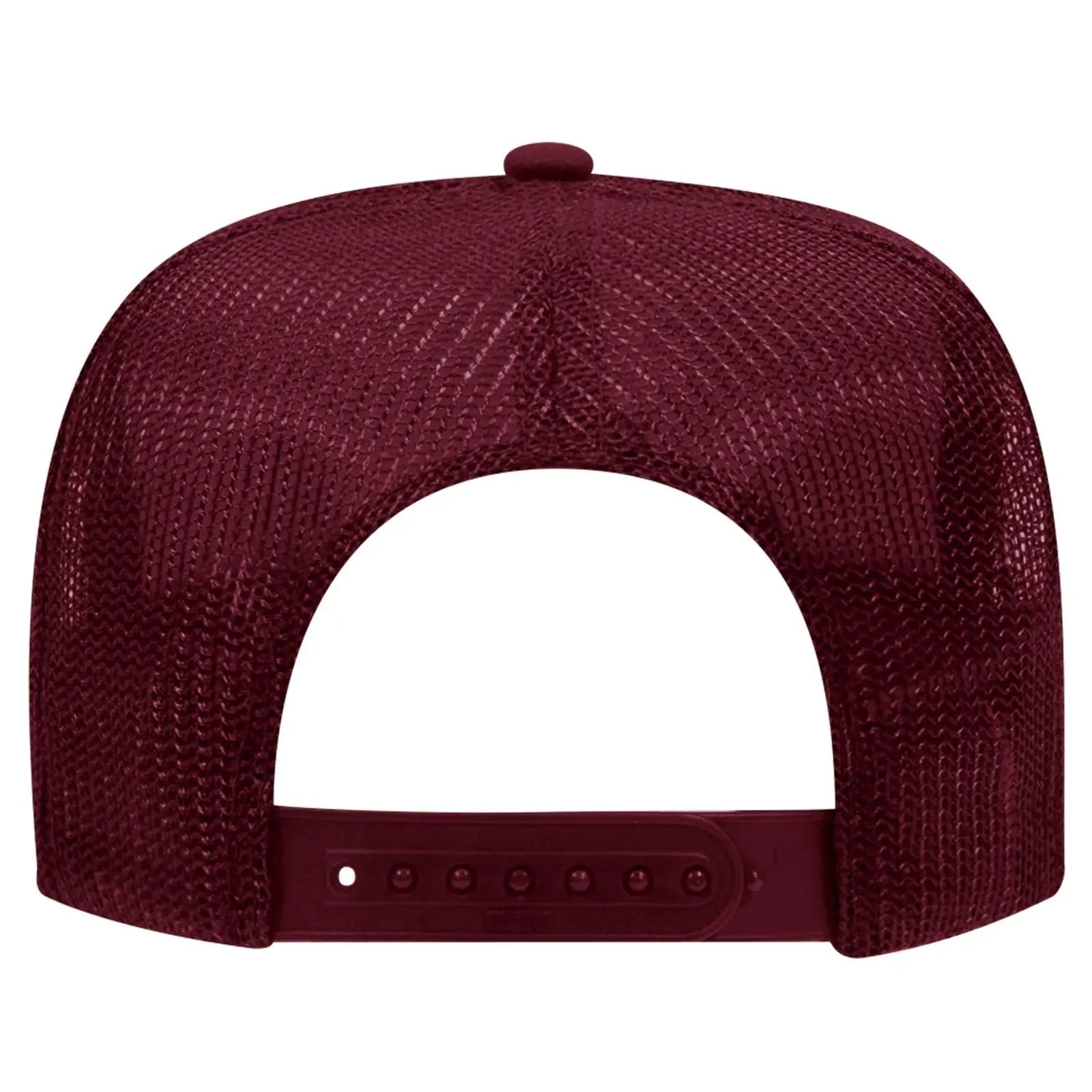 OTTO 39-165 5 Panel High Crown Mesh Back Trucker Cap - Burg. Marn - Burg. Marn / 6 1/2’’ - 7 5/8’’