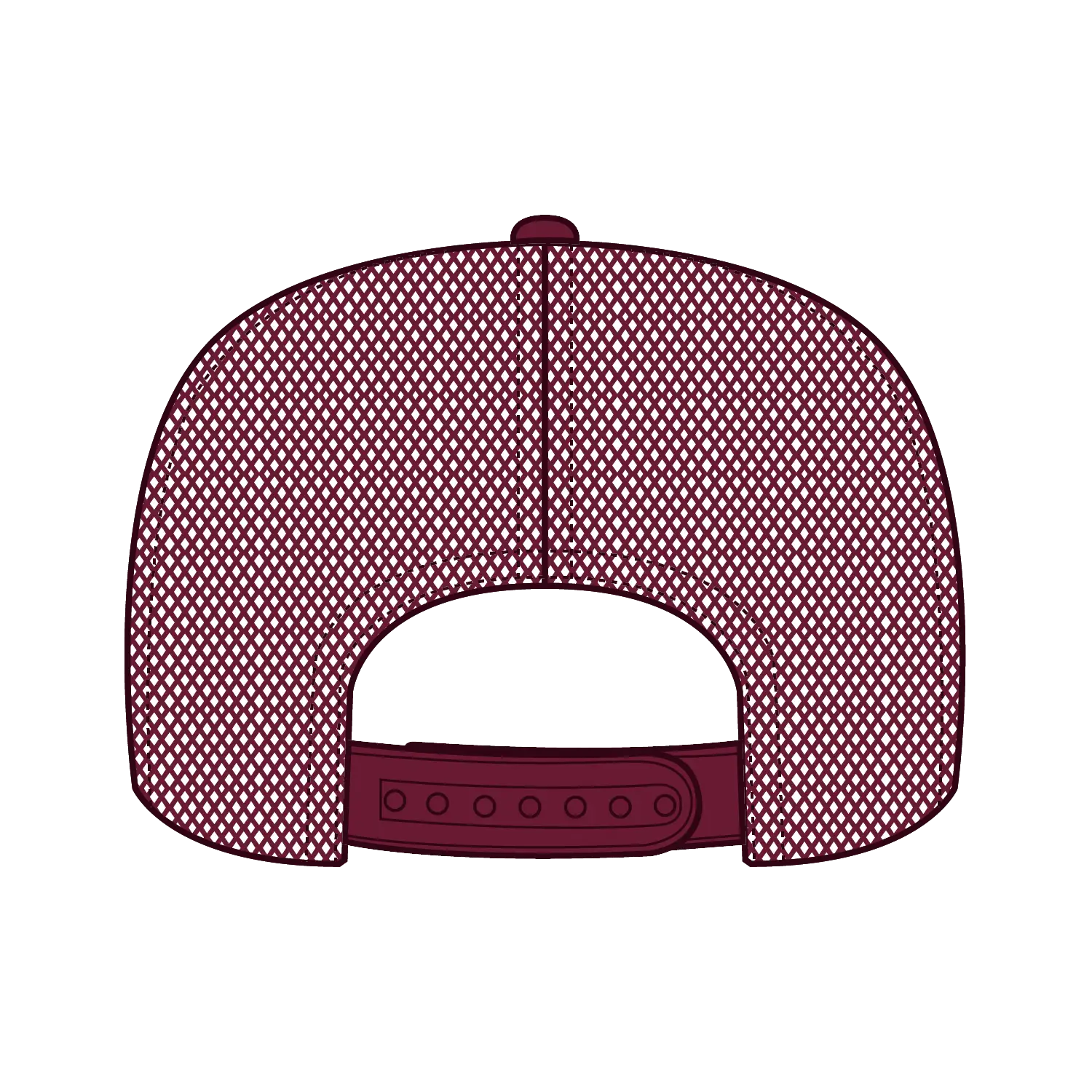 OTTO 39-165 5 Panel High Crown Mesh Back Trucker Cap - Burg. Marn - Burg. Marn / 6 1/2’’ - 7 5/8’’