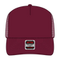 OTTO 39-165 5 Panel High Crown Mesh Back Trucker Cap - Burg. Marn - Burg. Marn / 6 1/2’’ - 7 5/8’’