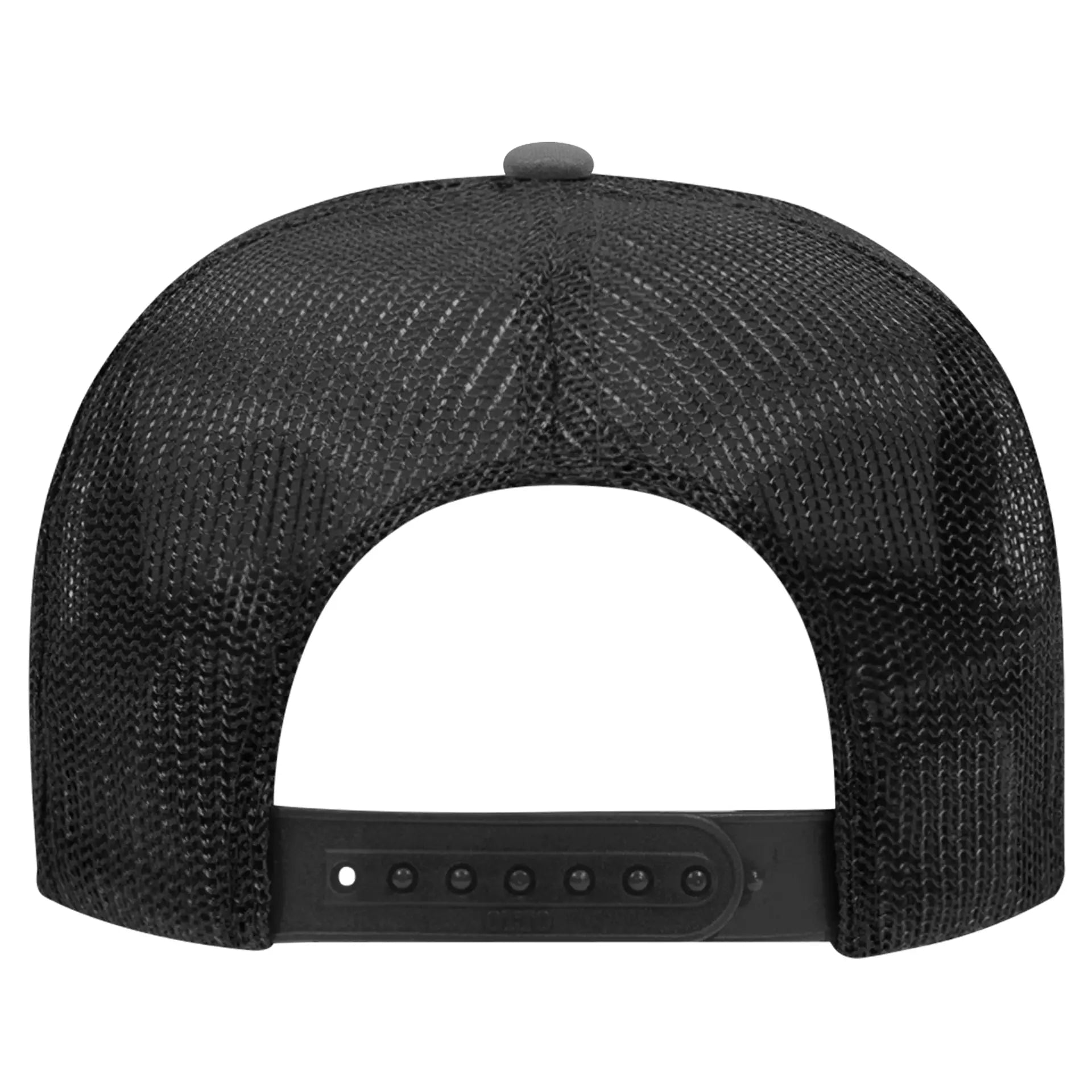 OTTO 39-165 5 Panel High Crown Mesh Back Trucker Cap - Ch.Gry/Ch.Gry/Blk - Ch.Gry/Ch.Gry/Blk / 6 1/2’’ - 7 5/8’’
