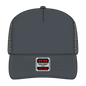 OTTO 39-165 5 Panel High Crown Mesh Back Trucker Cap - Ch.Gry/Ch.Gry/Blk - Ch.Gry/Ch.Gry/Blk / 6 1/2’’ - 7 5/8’’
