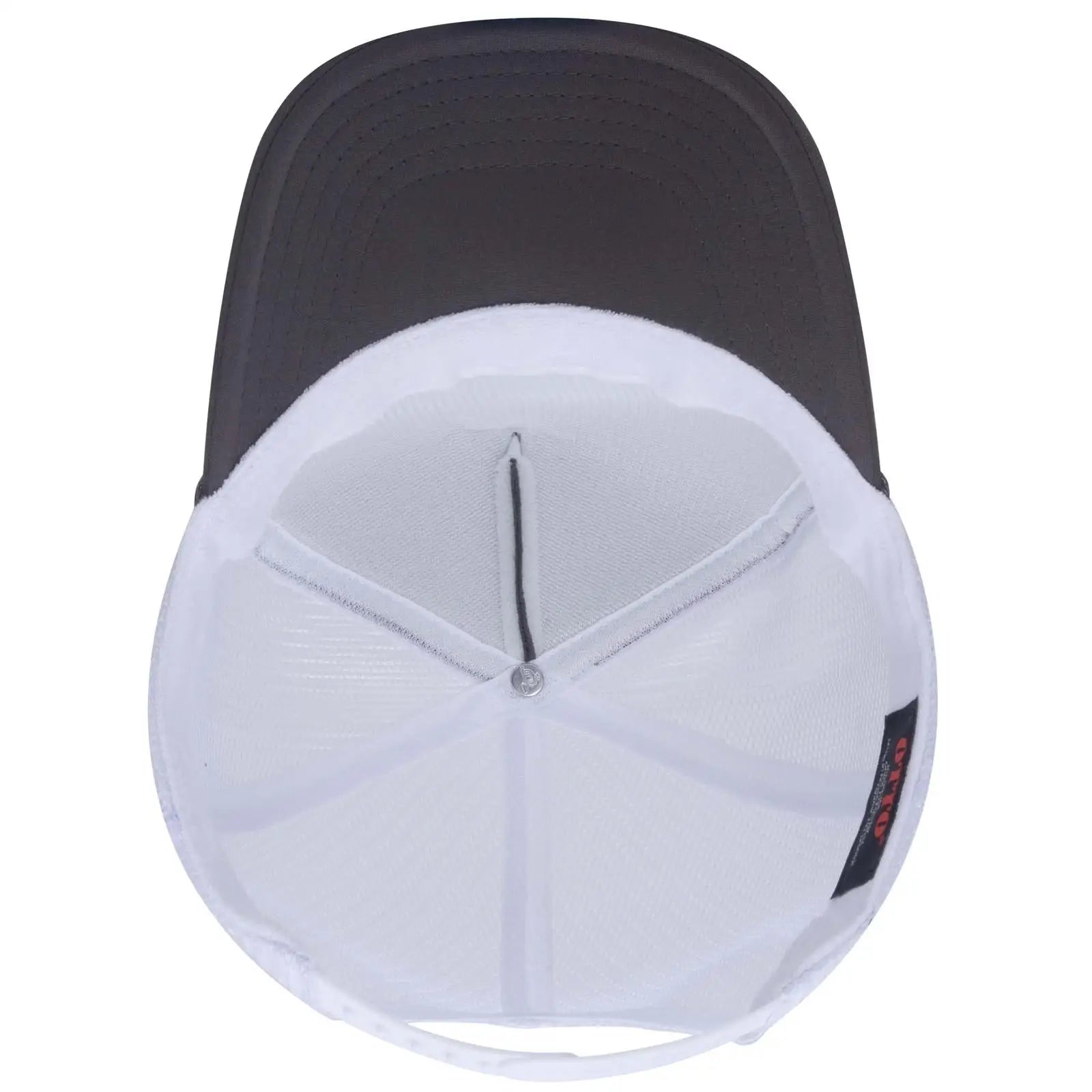 OTTO 39-165 5 Panel High Crown Mesh Back Trucker Cap - Ch.Gry/Ch.Gry/Wht - Ch.Gry/Ch.Gry/Wht / 6 1/2’’ - 7 5/8’’