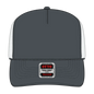 OTTO 39-165 5 Panel High Crown Mesh Back Trucker Cap - Ch.Gry/Ch.Gry/Wht - Ch.Gry/Ch.Gry/Wht / 6 1/2’’ - 7 5/8’’