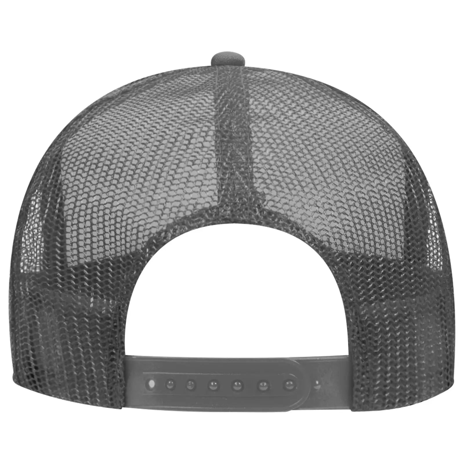 OTTO 39-165 5 Panel High Crown Mesh Back Trucker Cap - Ch.Gry/Wht/Ch.Gry