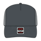 OTTO 39-165 5 Panel High Crown Mesh Back Trucker Cap - Char. Gray - Char. Gray / 6 1/2’’ - 7 5/8’’