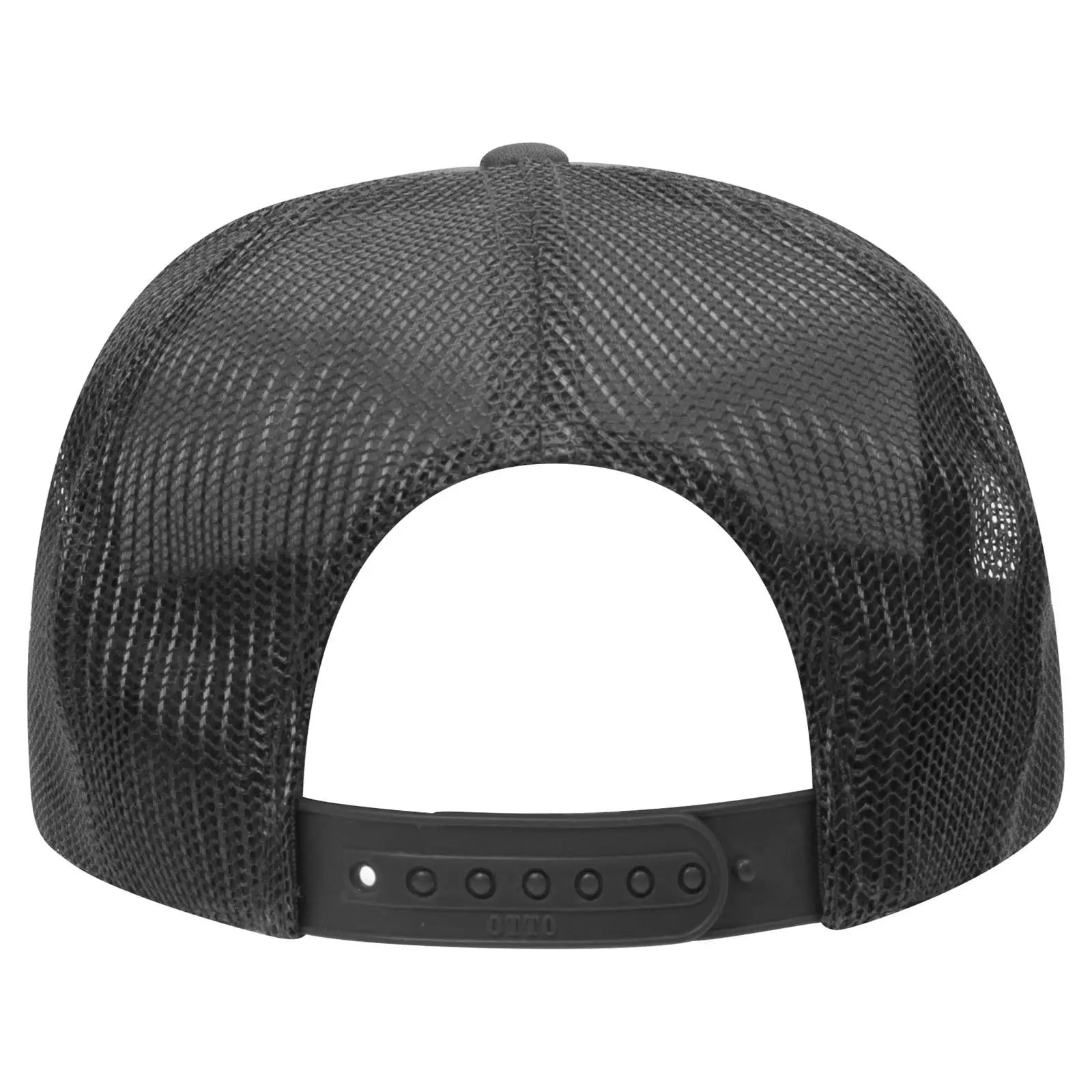 OTTO 39-165 5 Panel High Crown Mesh Back Trucker Cap - Char. Gray