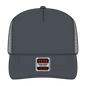OTTO 39-165 5 Panel High Crown Mesh Back Trucker Cap - Char. Gray - Char. Gray / 6’’ - 7 1/8’’