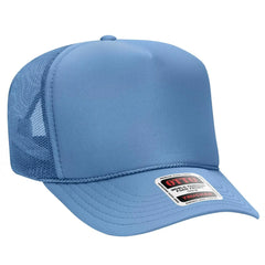 OTTO 39-165 5 Panel High Crown Mesh Back Trucker Cap - Col. Blue