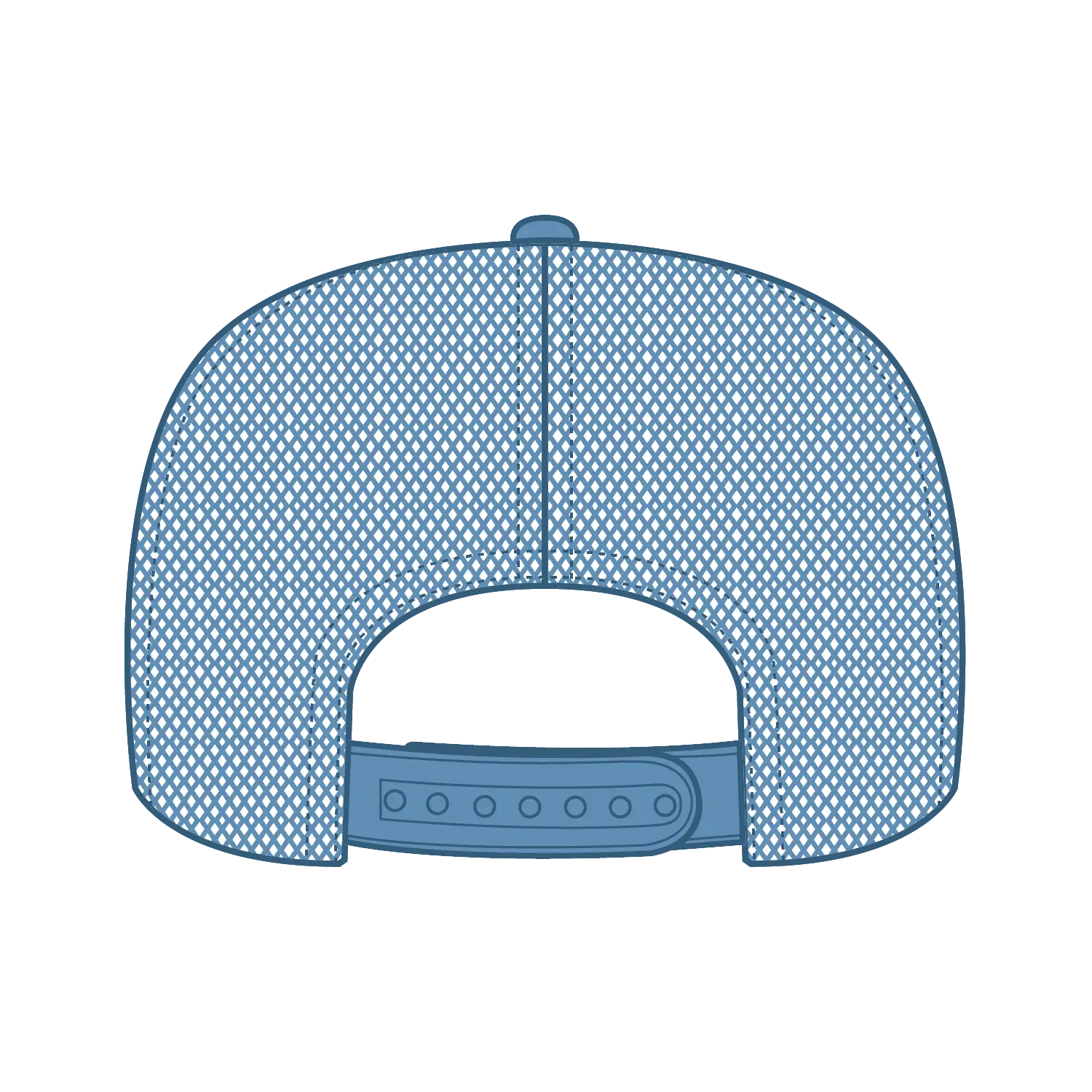 OTTO 39-165 5 Panel High Crown Mesh Back Trucker Cap - Col. Blue