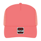 OTTO 39-165 5 Panel High Crown Mesh Back Trucker Cap - Coral - Coral / 6 1/2’’ - 7 5/8’’