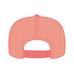 OTTO 39-165 5 Panel High Crown Mesh Back Trucker Cap - Coral - Coral / 6 1/2’’ - 7 5/8’’