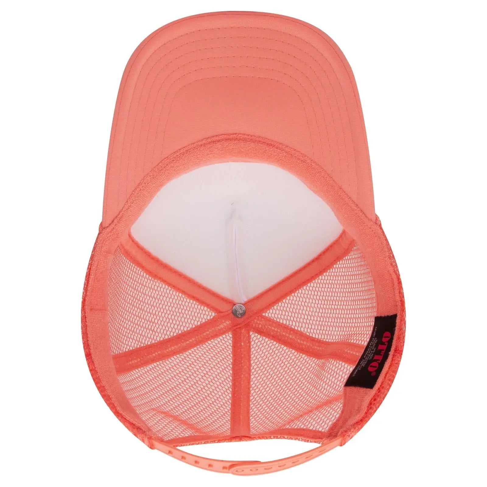 OTTO 39-165 5 Panel High Crown Mesh Back Trucker Cap - Crl/Wht/Crl