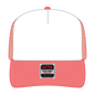 OTTO 39-165 5 Panel High Crown Mesh Back Trucker Cap - Crl/Wht/Crl - Crl/Wht/Crl / 6 1/2’’ - 7 5/8’’