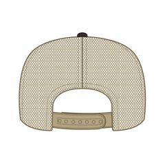 OTTO 39-165 5 Panel High Crown Mesh Back Trucker Cap - Dk.Brn/Dk.Brn/Kha - Dk.Brn/Dk.Brn/Kha / 6 1/2’’ - 7 5/8’’