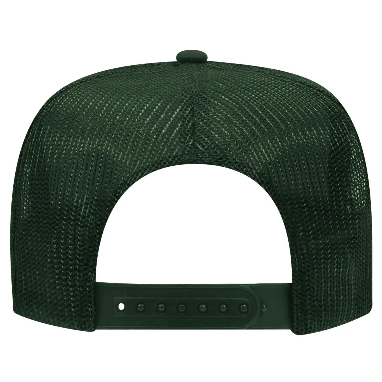 OTTO 39-165 5 Panel High Crown Mesh Back Trucker Cap - Dk. Green