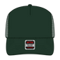 OTTO 39-165 5 Panel High Crown Mesh Back Trucker Cap - Dk. Green - Dk. Green / 6’’ - 7 1/8’’