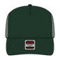 OTTO 39-165 5 Panel High Crown Mesh Back Trucker Cap - Dk. Green - Dk. Green / 6 1/2’’ - 7 5/8’’