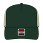 OTTO 39-165 5 Panel High Crown Mesh Back Trucker Cap - Dk.Grn/Dk.Grn/Kha - Dk.Grn/Dk.Grn/Kha / 6 1/2’’ - 7 5/8’’