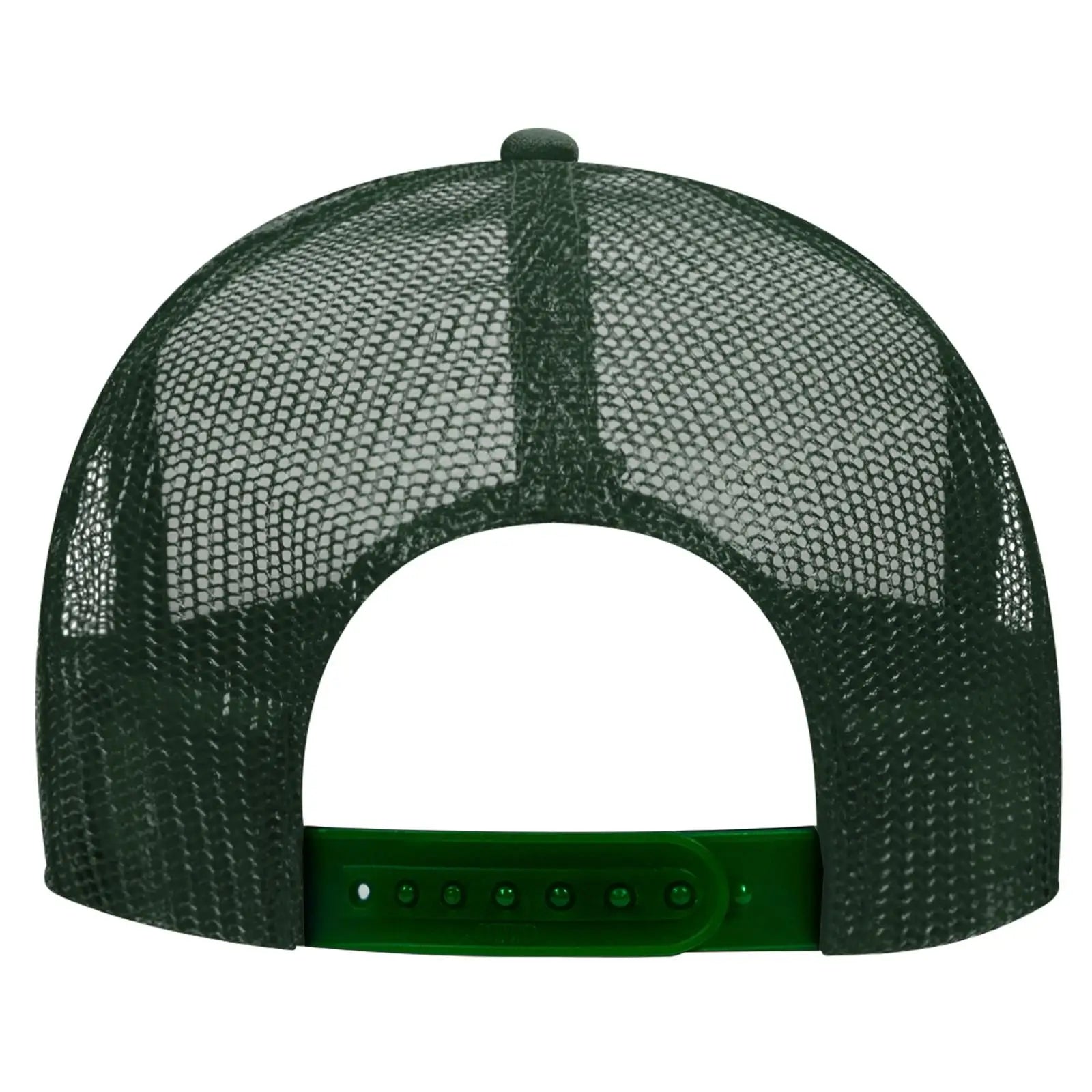 OTTO 39-165 5 Panel High Crown Mesh Back Trucker Cap - Dk.Grn/Wht/Dk.Grn - Dk.Grn/Wht/Dk.Grn / 6 1/2’’ - 7 5/8’’