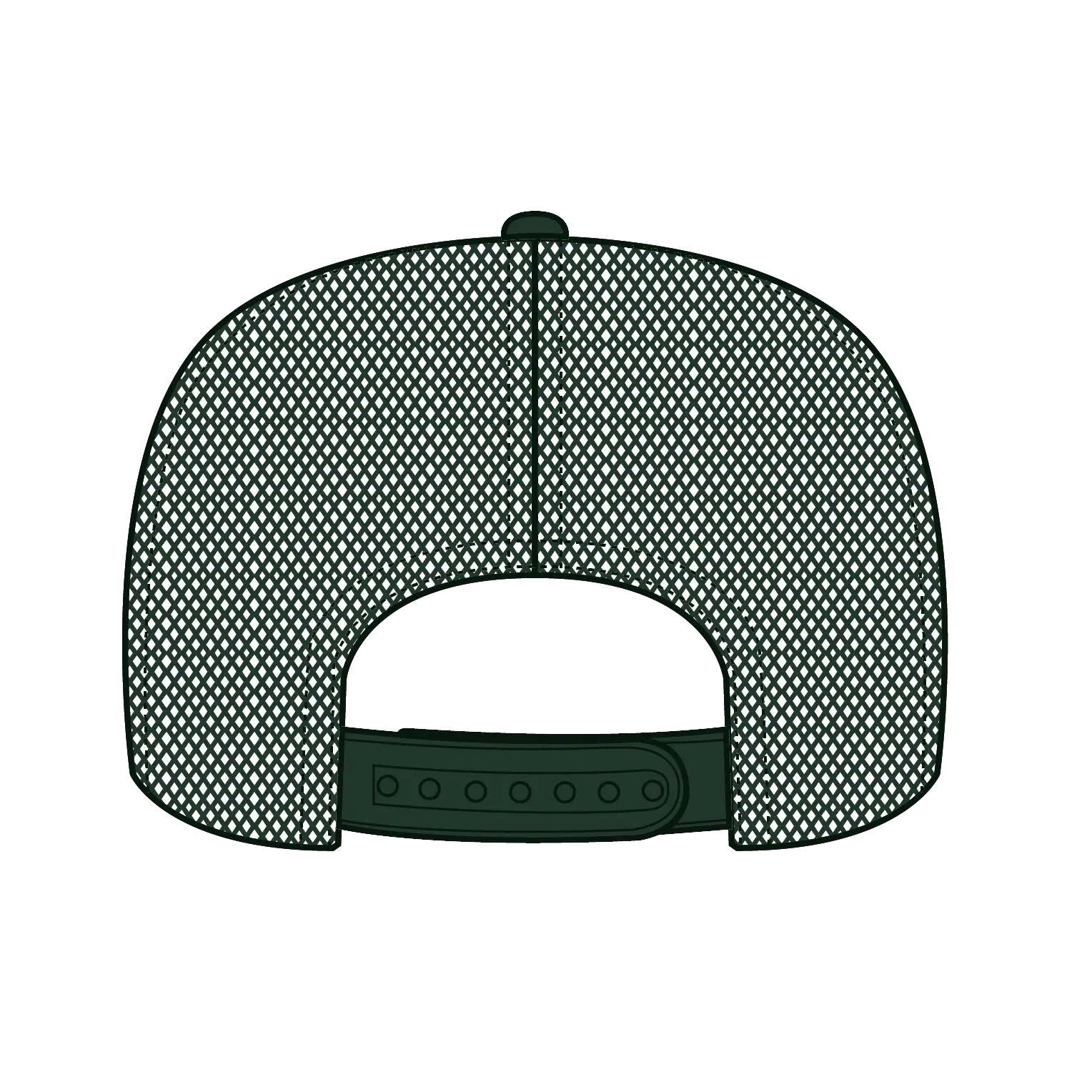 OTTO 39-165 5 Panel High Crown Mesh Back Trucker Cap - Dk.Grn/Wht/Dk.Grn - Dk.Grn/Wht/Dk.Grn / 6 1/2’’ - 7 5/8’’