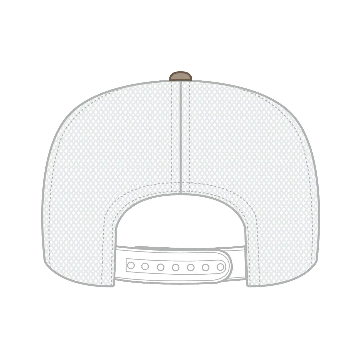OTTO 39-165 5 Panel High Crown Mesh Back Trucker Cap - Dk.Kha/Dk.Kha/Wht - Dk.Kha/Dk.Kha/Wht / 6 1/2’’ - 7 5/8’’