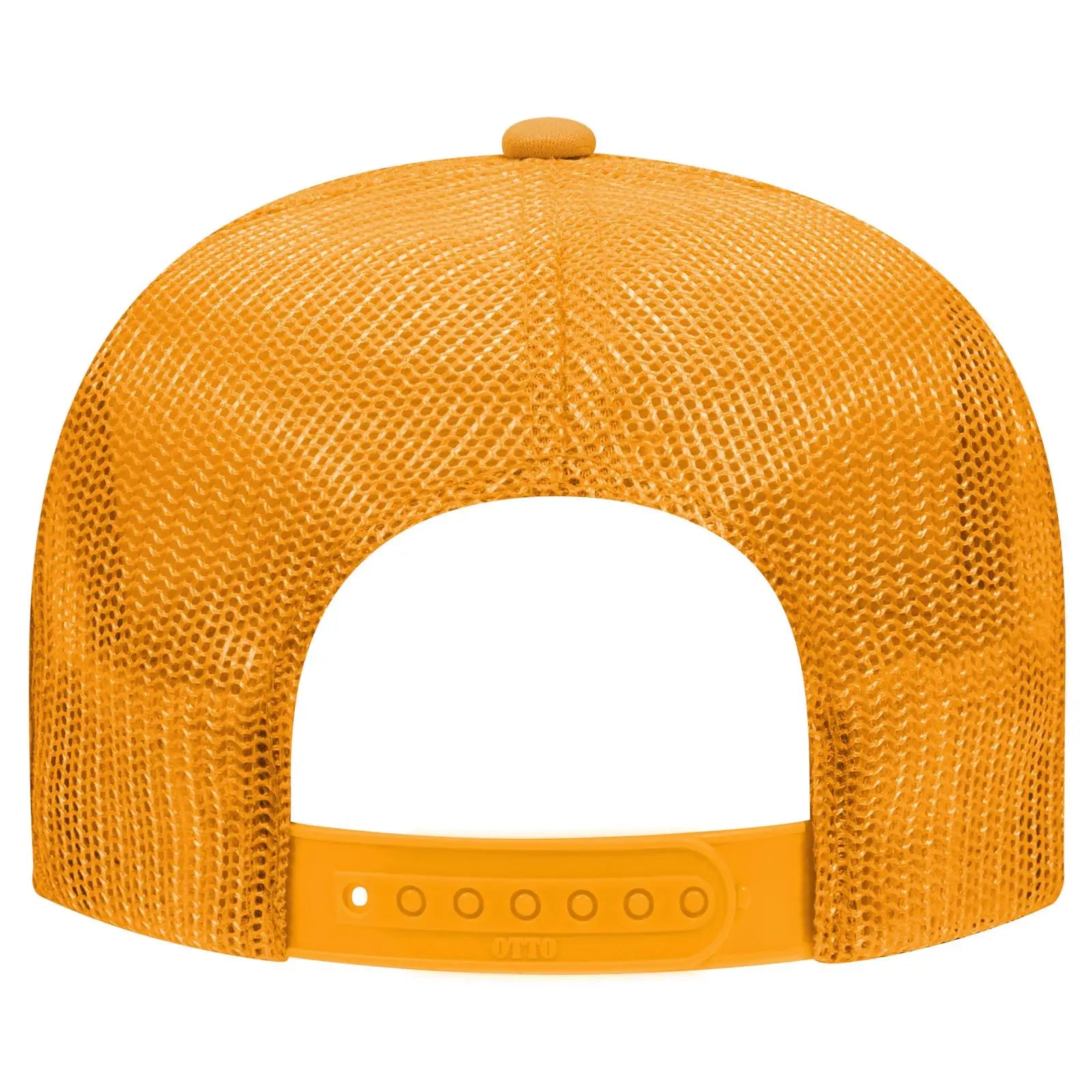 OTTO 39-165 5 Panel High Crown Mesh Back Trucker Cap - Gold