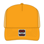 OTTO 39-165 5 Panel High Crown Mesh Back Trucker Cap - Gold - Gold / 6’’ - 7 1/8’’