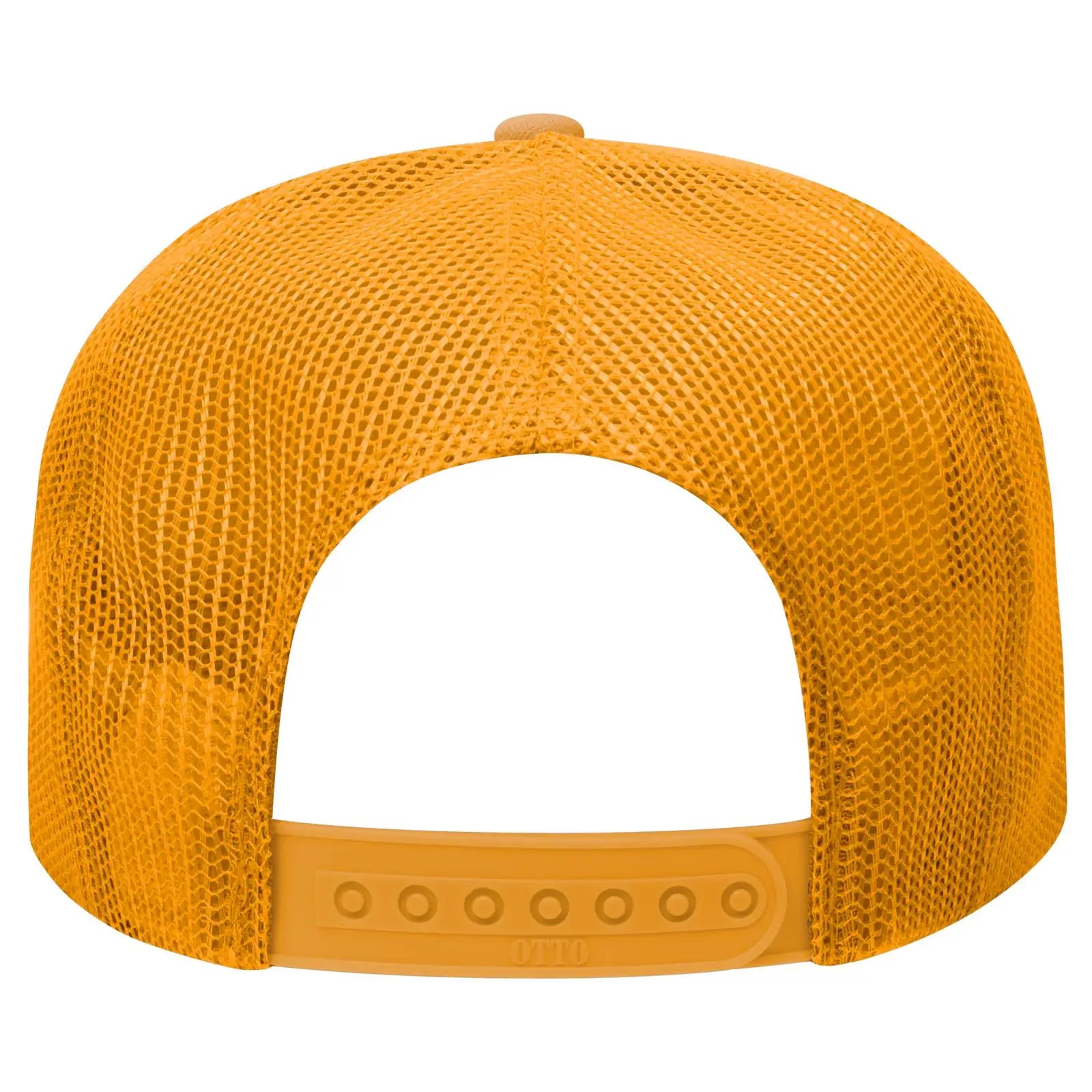 OTTO 39-165 5 Panel High Crown Mesh Back Trucker Cap - Gold