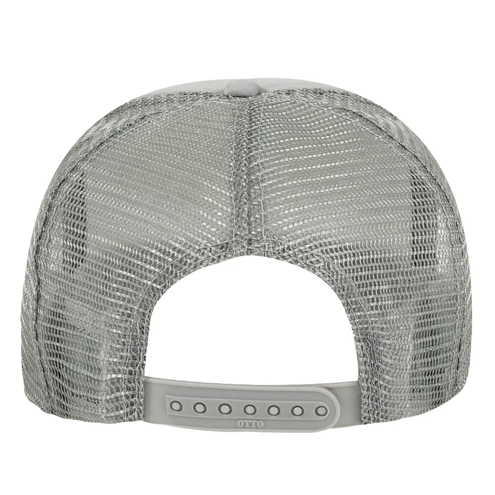 OTTO 39-165 5 Panel High Crown Mesh Back Trucker Cap - Gray