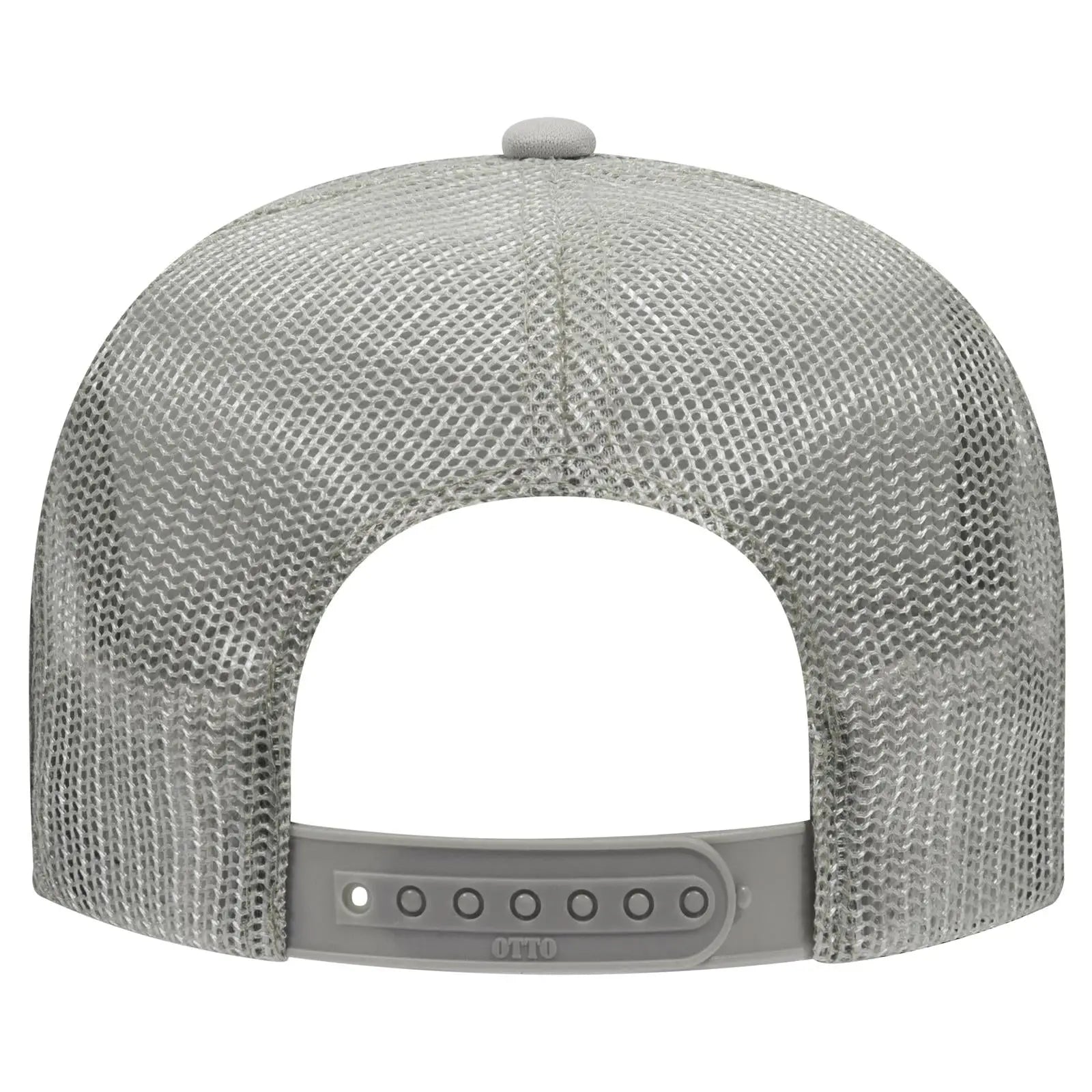 OTTO 39-165 5 Panel High Crown Mesh Back Trucker Cap - Gray