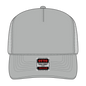 OTTO 39-165 5 Panel High Crown Mesh Back Trucker Cap - Gray - Gray / 6 1/2’’ - 7 5/8’’