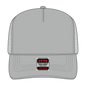 OTTO 39-165 5 Panel High Crown Mesh Back Trucker Cap - Gray - Gray / 6’’ - 7 1/8’’