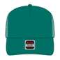 OTTO 39-165 5 Panel High Crown Mesh Back Trucker Cap - Jade - Jade / 6’’ - 7 1/8’’