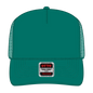 OTTO 39-165 5 Panel High Crown Mesh Back Trucker Cap - Jade - Jade / 6 1/2’’ - 7 5/8’’